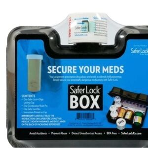Medicine Box 4 Digit Combination Lock Fits Multiple Medicine Bottles